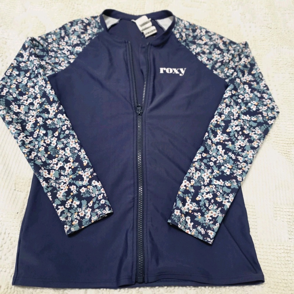 Roxy Rashguard BLOSSOM BABE LS ZIP LYCRA Juniors Size 16 XXL